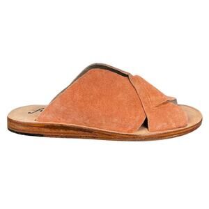 Free People Women’s Rio Vista Brown Leather Slide Sandal Size 38 US 8